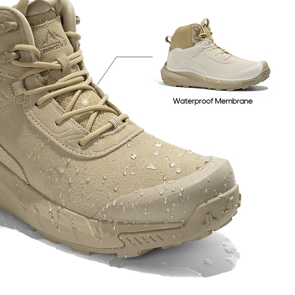 [VaporGuard] Men's Waterproof Military Tactical Work Boots - SAND - 3